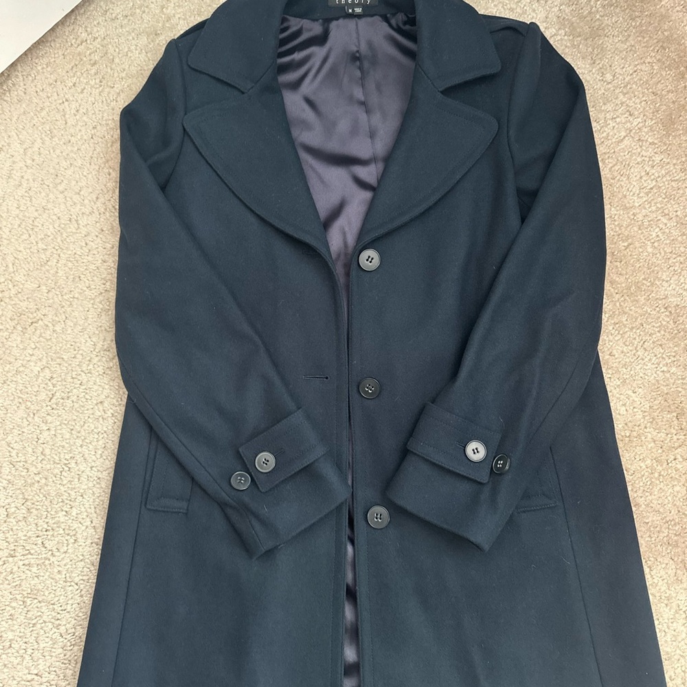Theory Dark Blue Trench Coat